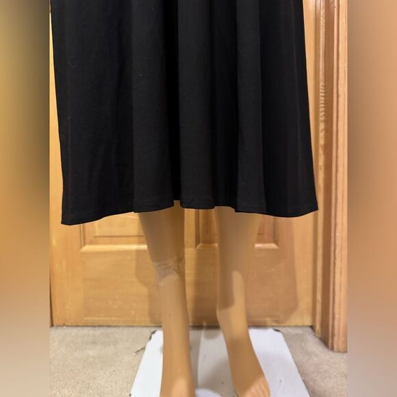 Evan Picone Black Halter Top V-Neck Plus Size Dress SZ 16 - Picture 3 of 6